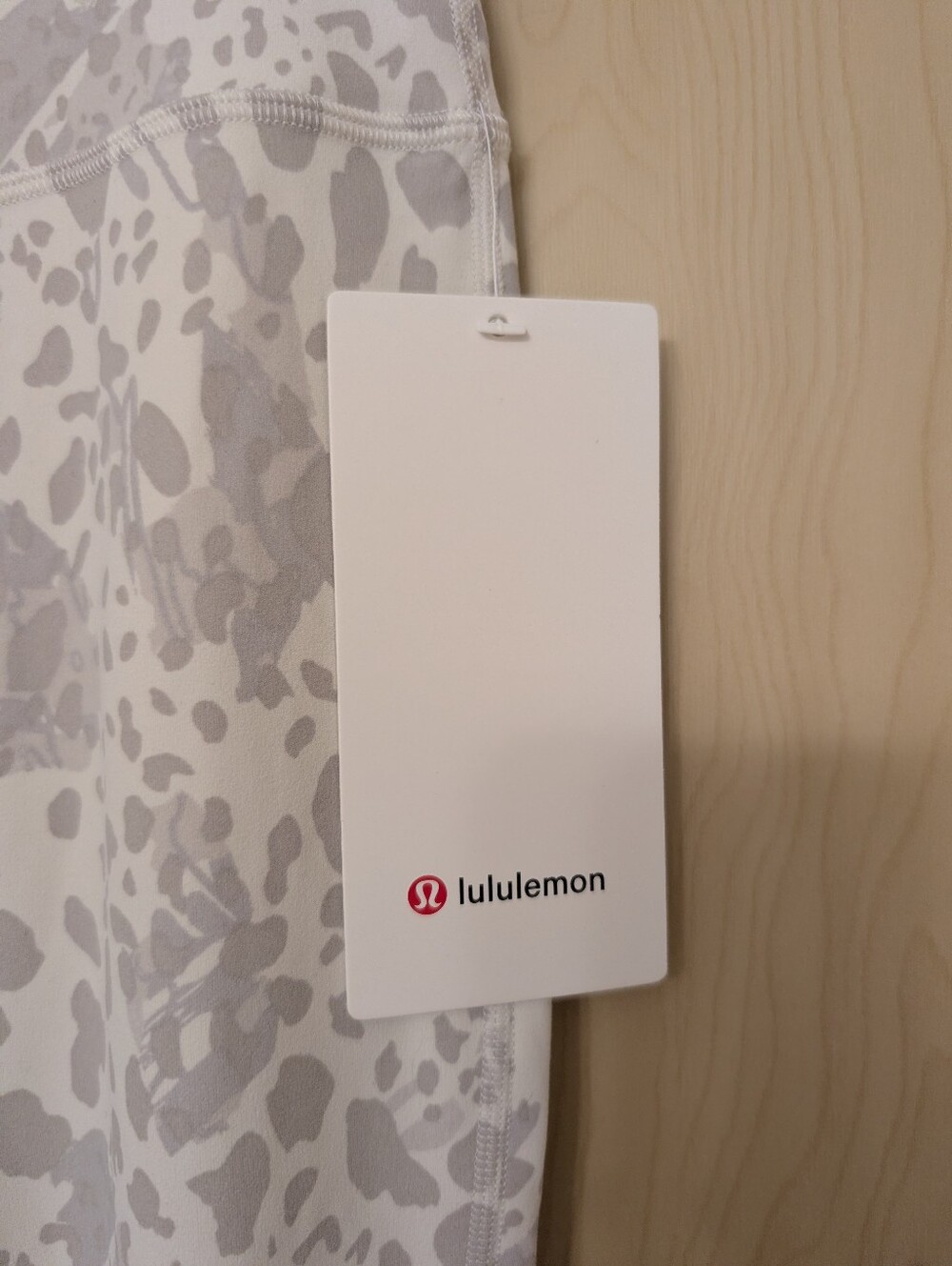 Lululemon Align White & Light Gray Leopard Print Leggings - Picture 2 of 7